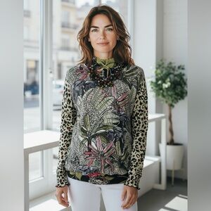 Anthropologie Bl-nk Sibley Mock Neck Top Sage Sz S